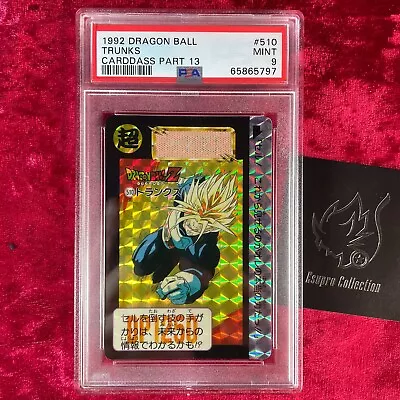 Buy PSA 9 1992 Super Saiyan Trunks Prism Holo Bandai Carddass Dragon Ball Z Japanese • 161.38£