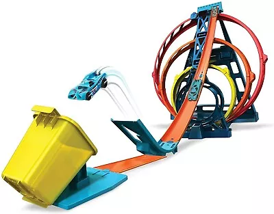 Buy Hot Wheels Track Builder Unlimited Triple Loop Kit, Multi Color NEW • 39.99£