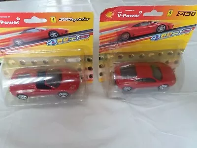 Buy Hot Wheels Shell V-Power Ferrari 1:38 Model Cars 360 Spider + F430 Original Box • 4.50£
