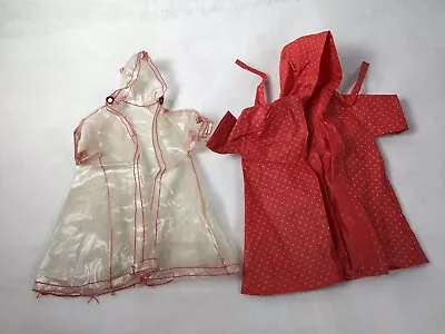 Buy Vtg. Barbie Dawn Bild Lili Style Size Plastic Rain Coats 1 Clear 1 Red • 18.82£
