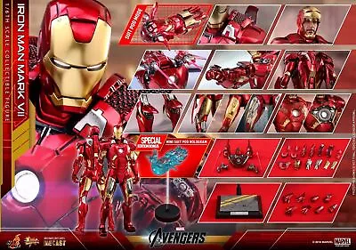 Buy New Hot Toys MMS500D27 Avengers Iron Man Mark VII 7 Diecast Special 1/6 Figure • 495£