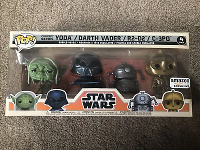 Buy Concept Series Yoda / Darth Vader / R2-D2 / C-3PO Funko Deluxe 4 Pack! Star Wars • 26.99£