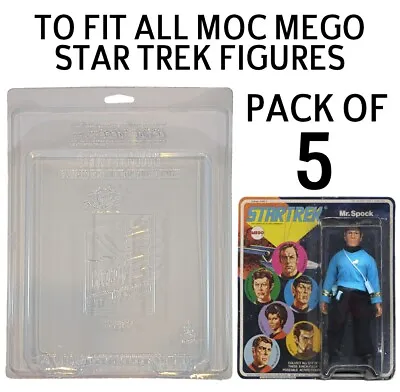 Buy Pack Of 5 Protective Cases For MOC MEGO Star Trek Figures - AFTMEG • 45£