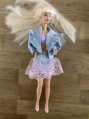 Buy Superstar Barbie Having Feeling Fun Jeans Skirt Jacket Vintage Retro 1988? • 29.98£