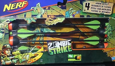Buy 8 X Nerf Gun 4x Arrow Zombie Strike Refill Dreadbolt Wrathbolt Fits Rebelle Bow • 24.40£