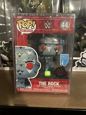 Buy Funko Pop Art Series WWE The Rock Exclusive With Stack Pop Protector #44 SEALED • 10.99£