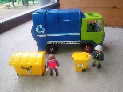 Buy Playmobil Dustbin Lorry Dustcart Two Men Two Bins • 3£