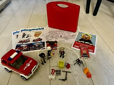 Buy Playmobil Firefighters Carry Case, Fire Chief Car And LFB Activity Sheets • 11.95£