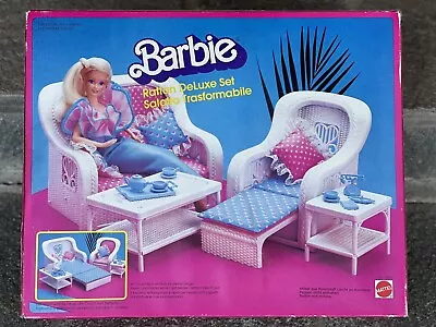 Buy 1983 Barbie Fashion Living Room Sofa Set Ref 7404 Made In France European • 300.31£