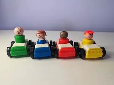 Buy 4x Vintage 1970's Fisher Price Cars With Figures • 14.95£