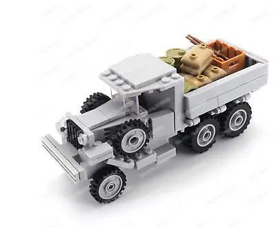 Buy GAZ Truck Building Block Moc WW2 Figures Soviet Army Transporter • 17.99£