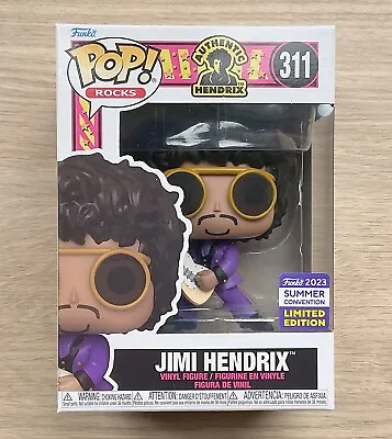 Buy Funko Pop Rocks Jimi Hendrix Purple Suit SDCC #311 + Free Protector • 34.99£