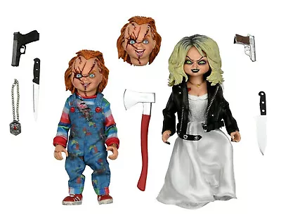 Buy NECA Bride Of Chucky Chucky & Tiffany 2 Pack 8″ Scale Clothed Action Figures • 86.99£