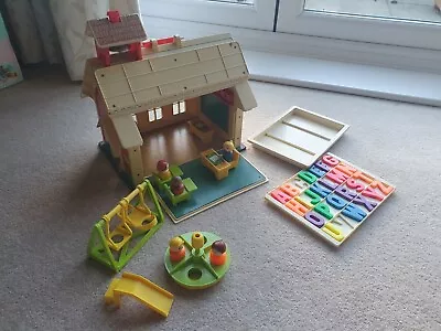 Buy Vintage 1970s Fisher Price Play Family School With Accessories And Little People • 30£