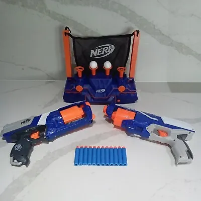 Buy NERF BUNDLE Elite Hovering Target With 2 Balls And 2 X Nerf Guns And Ammo  • 15.99£