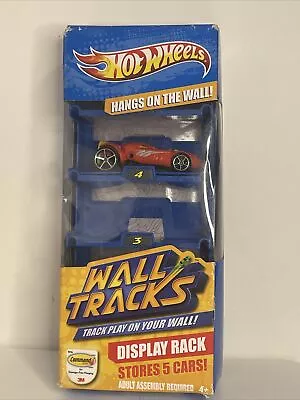 Buy Hot Wheels Wall Track Display Rack Includes 1 Car Stores 5 Cars 2010 Mattel • 15.62£