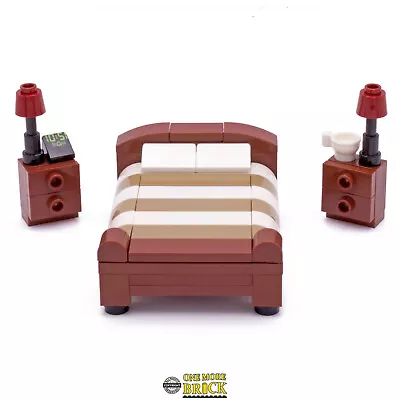 Buy Double Bed | Bedroom Furniture - Bedside Tables | Custom Kit Made With Real LEGO • 10.99£