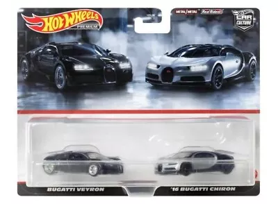Buy Hot Wheels 1/64 2012 Bugatti Veyron & 2016 Bugatto Chiron Set Of 2 • 27.99£