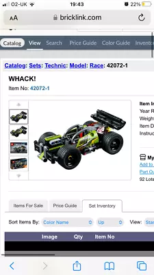 Buy 42072 Lego Technic Wack Car - Complete  • 3£
