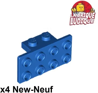 Buy LEGO 4x Bracket 1x2 - 2x4 Stand 90° Blue/blue 93274 NEW • 1.58£