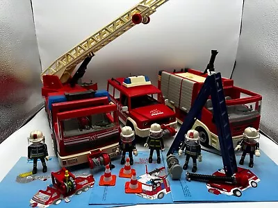 Buy Playmobil Vintage Fire Rescue Bundle With Engine / Truck / 4X4 & Accessories • 39.95£