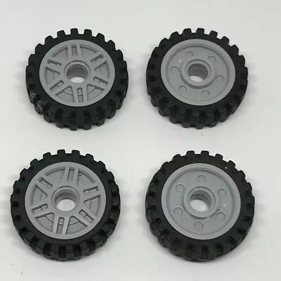 Buy LEGO: 4x Wheel Tire 24mm D. X 7mm - REF 13971c01 Gray - Set 10197 42152 21103 • 5.14£