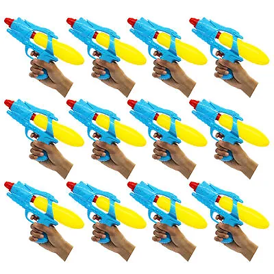 Buy Water Gun X12 Kids Water Pistol - Party Bag Garden Outdoor Fun - Blue And Yellow • 15.99£