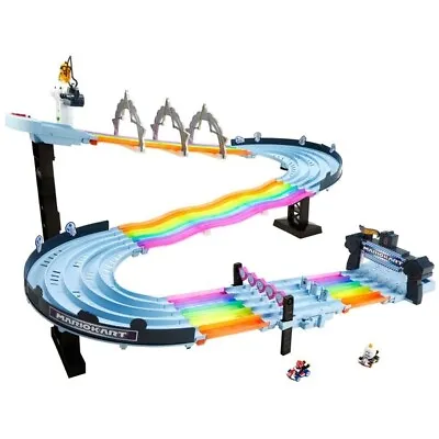 Buy Mario Kart Rainbow Road Hot Wheels Playset With 2x Vehicles Kids Play • 149.99£