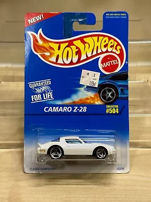 Buy 1/64 Hot Wheels Camaro Z-28 White Long Card Old • 5.99£