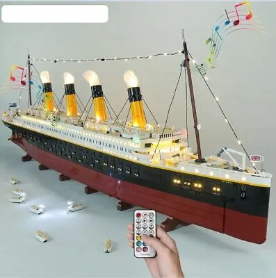Buy LED Light Kit For Titanic - Compatible With LEGO® 10294 Set (Sound Remote) • 151.74£