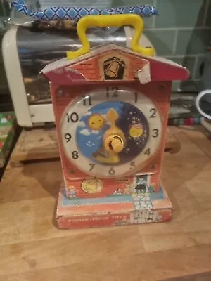 Buy Vintage 1960s Fisher Price Toys Musical Box Teaching Clock • 4£