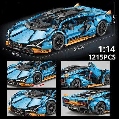 Buy 🌀 Blue Technic Sealed Lamborghini Car Model Race Car Block Building Set 🌀 • 32.99£