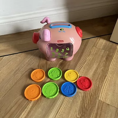 Buy Fisher Price Laugh And Learn Count & Music Piggy Bank With 7 Coins Talks Music • 11.99£