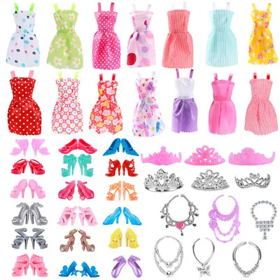 Buy Doll Clothes Clothing For Barbie Dolls 28 Cm 11  Dress Shoes Accessories Outfit • 7.85£