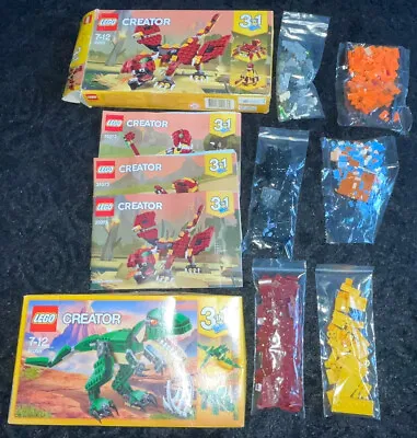 Buy Lego Creator 31058 Mighty Dinosaurs New And Sealed And 31073 Mythical Creatures • 15£