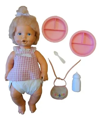 Buy Rare VTG 1976 Kenner  Baby Alive  Doll Original Dress Bowls Spoon & Bib 16  Doll • 37.85£