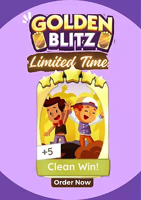 Buy Monopoly Go 5 Star Sticker/Card - Golden Blitz Event - Clean Win • 99£