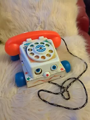 Buy Vintage Fisher Price Chatter Telephone 1961 Toy Phone Working Well Loved  • 8£