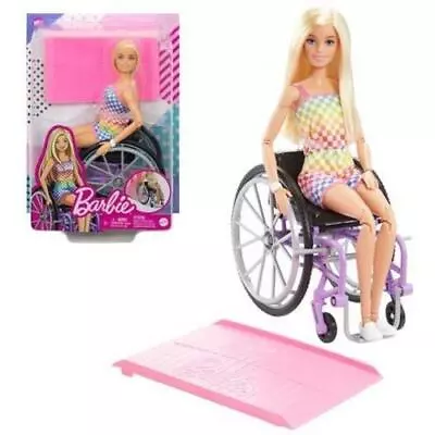Buy Mattel Barbie Fashionista Colourful Romper With Wheelchair • 55.99£