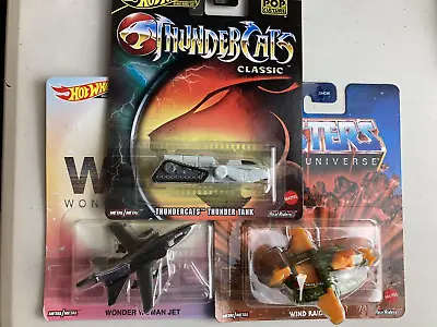 Buy Hot Wheels Job Lot Bundle Premiums X 3 Thundercats Wonder Woman Jet Wind Raider • 27.50£