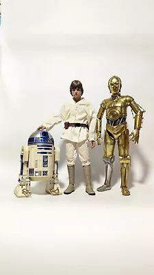 Buy STAR WARS Hot Toys Luke Skywalker Medicom R2-D2 Sideshow C3PO 1/6 Figure Set MMS • 429.99£