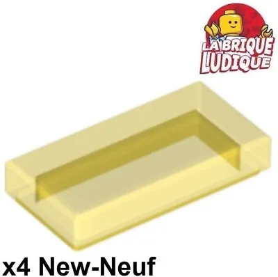 Buy LEGO 4x Tile Plate Smooth 1x2 With Groove Yellow Clear/Trans Yellow 3069b • 1.43£
