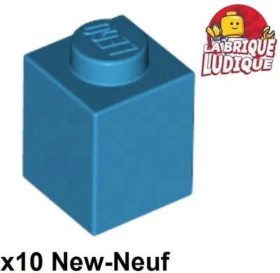 Buy LEGO 10x Brick 1x1 Azur Dark / Dark Azure 3005 New • 4.20£