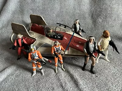 Buy Star Wars Figures - A-wing + Pilot - Luke - Ackbar - Rebels - Kenner - Potf 1997 • 9.50£