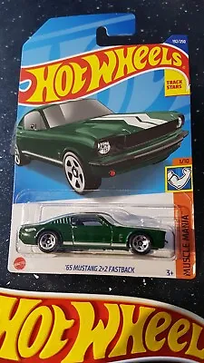 Buy Hot Wheels ~ '65 Mustang 2+2 Fastback, Green, L/Card.  More NEW Models Listed!! • 3.39£