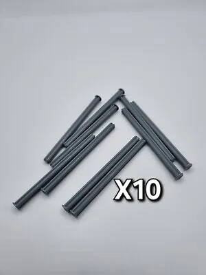 Buy Lego Technic X10 Cross Axle 8m With End Stop Dark Stone Grey  55013 4499858 New • 3.95£