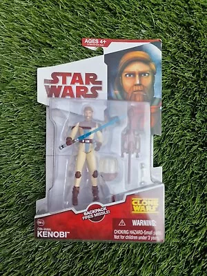 Buy Star Wars Obi-wan Kenobi Cw12 Clone Wars General Jedi Master Action Figure New • 22£
