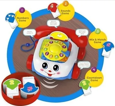 Buy Fisher Price Brilliant Basics Chatter Phone Talking Game Free UK Delivery  • 14.99£