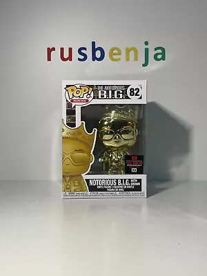 Buy Funko Pop! Rocks The Notorious B.I.G. BIG With Crown Gold Chrome Toy Tokyo #82 • 23.99£