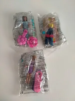 Buy 3/4 Set Barbie Doll 2000 Skater Pageant Queen More McDonalds Figures New Sealed • 9.50£